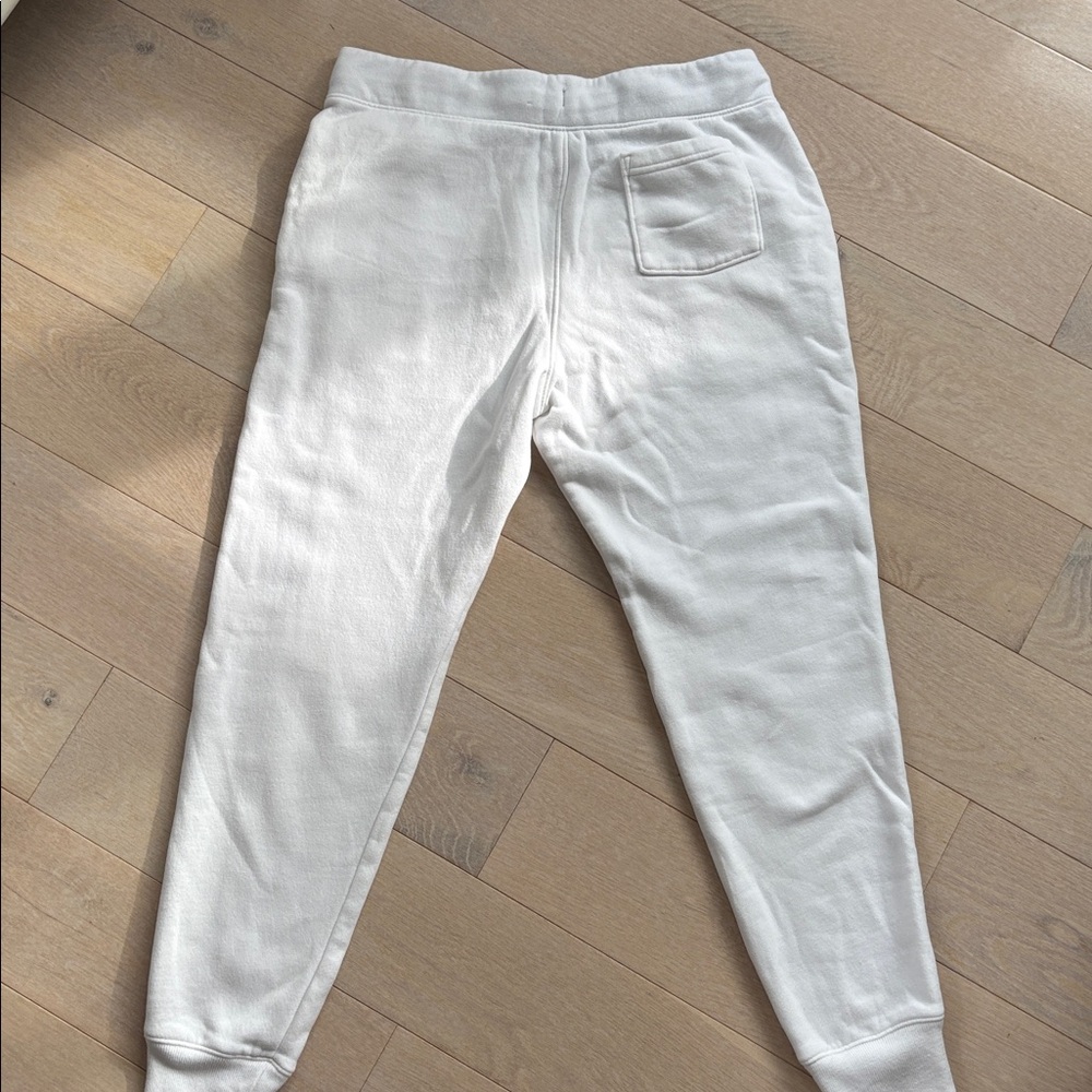 Hollister White Sweatpants with Multicolor Logo - Picture 6 of 8